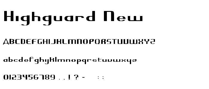 Highguard New font